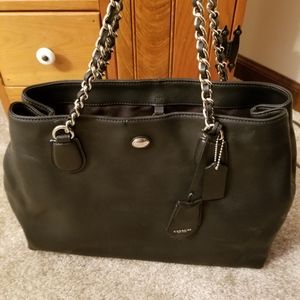Coach leather black bag